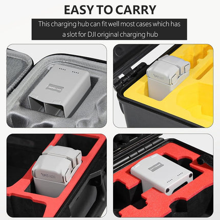 Amazear Battery Charger for DJI Mini 4 Pro/Mini 3 Accessories,DJI Mini4 Mini3Pro Series Two-Way Charging Hub, Dual Batteries Rapid Charging Simultaneously