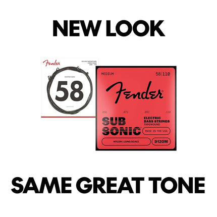 Fender Accessories 073-9120-406 Nylon Bass Guitar Strings, Light