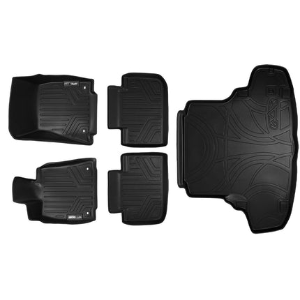MAXFLOORMAT Floor Mats and MAXTRAY Cargo Liner for Lexus IS Sedan (2014-2017) (Non All-Wheel Drive) Complete Set (Black)