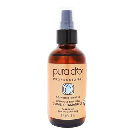 PURA D'OR 4 Oz Organic Tamanu Oil - USDA Certified