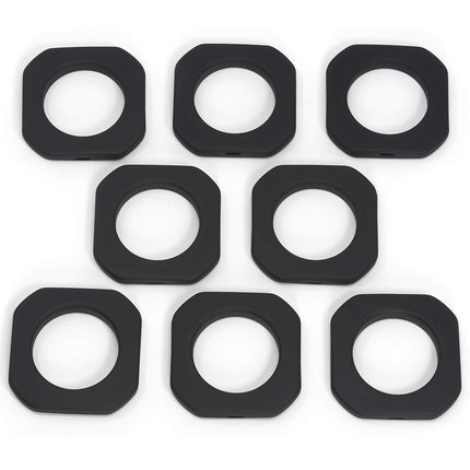 Dritz 1-9/16-Inch Inner Diameter Plastic Square Curtain Grommets, Pack of 8, Matte Black