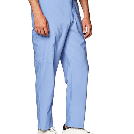 WonderWink 5355ACEILMD W123 Men's Flat Front Cargo Pocket Pant, Ceil Blue, Standard-M Size