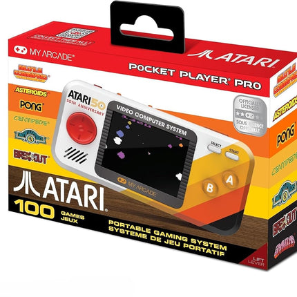 My Arcade DGUNL-7015 Atari Pocket Player Pro Handheld Portable Gaming System 100 Games