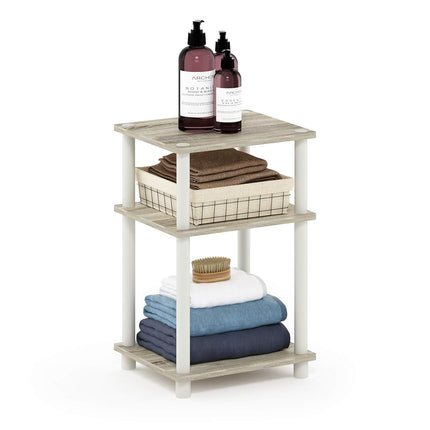 Furinno JUST 3-Tier Tool-Free Bedside Table, Sonoma Oak