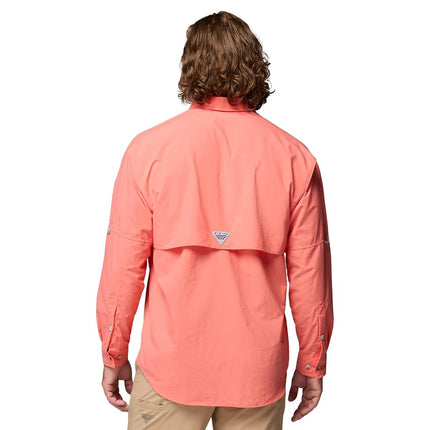 Columbia Men's PFG Bahama II Long Sleeve Shirt, Melonade, XS