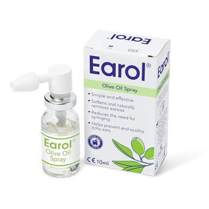 Earol Olive Oil Ear Wax Removal Spray, Clinically Proven, Reduces Need for Syringing, Metered Dose, 1 Pack of 10ml Oil Spray Bottle