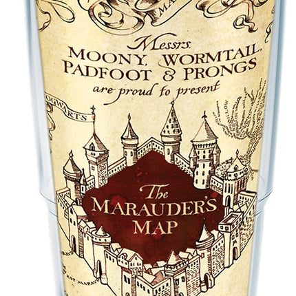 Gobelet Tervis Harry Potter Carte des Maraudeurs avec couvercle marron, 710 ml, transparent