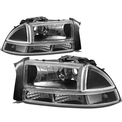 DNA MOTORING Pair Headlights Compatible with 97-04
