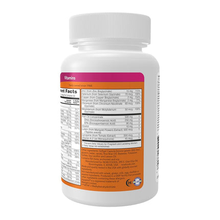 NOW Pre-Natal Multivitamin with DHA,90 Softgels