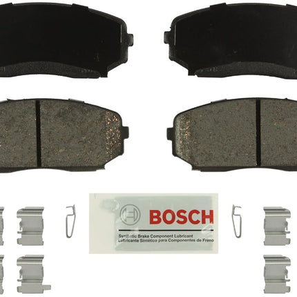 BOSCH BE1258H Blue Ceramic Disc Brake Pad Set With Hardware - Compatible With Select Ford Edge; Lincoln MKX; Mazda CX-5, CX-7, CX-9; FRONT