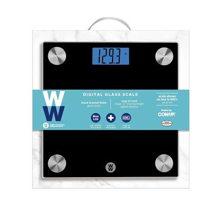 Weight Watchers Scales by Conair Scale for Body Weight, Digital Bathroom Scale in Black