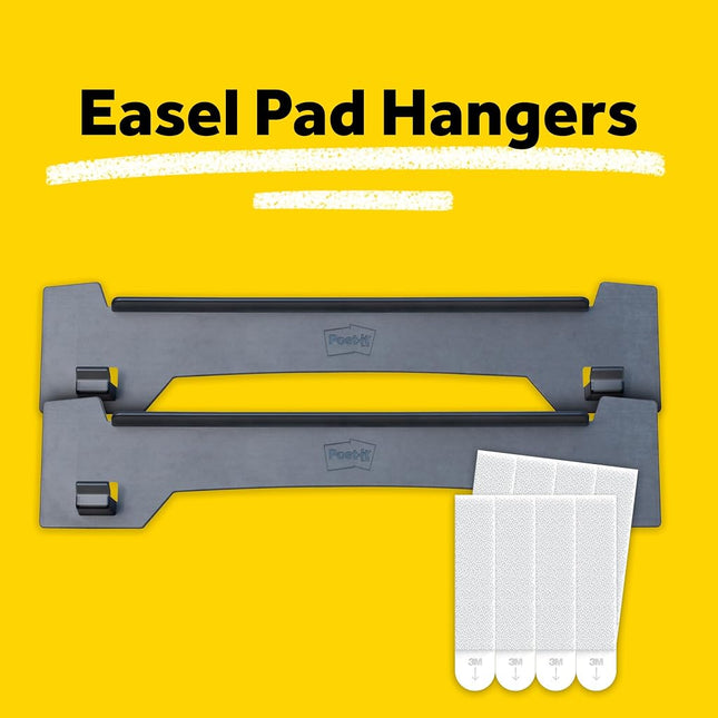 Post-it Super Sticky Wall Easel Mounting System, 15 in Wide x 3.25 in Tall x 1.25 in Deep, Smoke Grey, 2/Pack, Great for Virtual Teachers and Students (EH559-2PK)