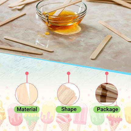 Perfect Stix - PS-114st-1,000 4.5" Craft Sticks/Ice Cream Sticks/Natural Wood - Box of 1,000ct