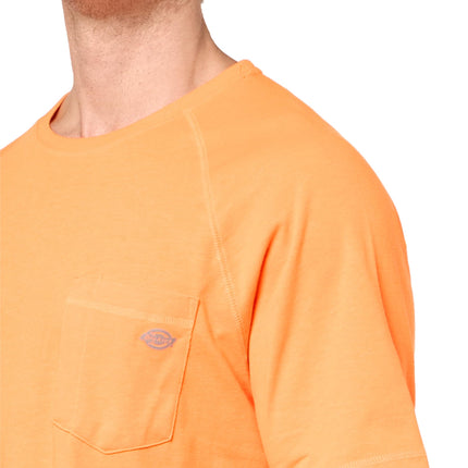 Camiseta de bolsillo de manga corta Dickies para hombre, color naranja brillante, talla 3XG grande y alta