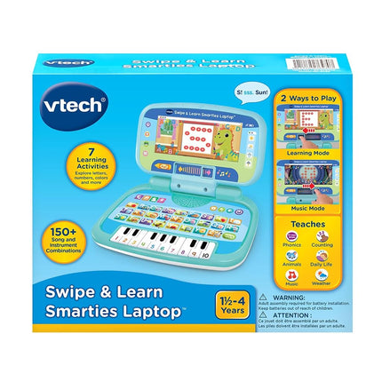 VTech Swipe and Learn Smarties Laptop, Blue