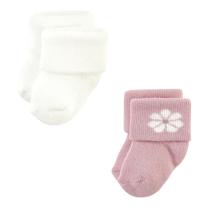 Hudson Baby Calcetines de Felpa y Algodón para Bebé Recién Nacido, Corazón Rosa, 0-6 Meses, Corazón Rosa, 0-6 Meses