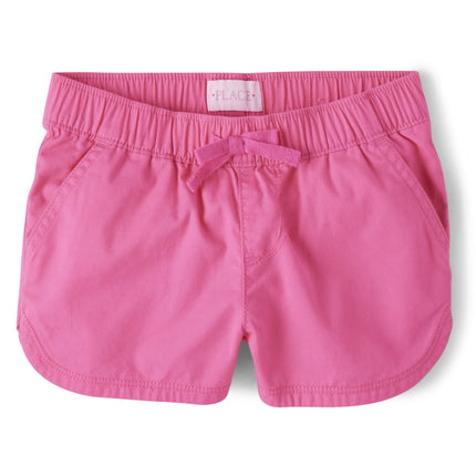 The Children's Place Girls' Solid Pull on Shorts, 