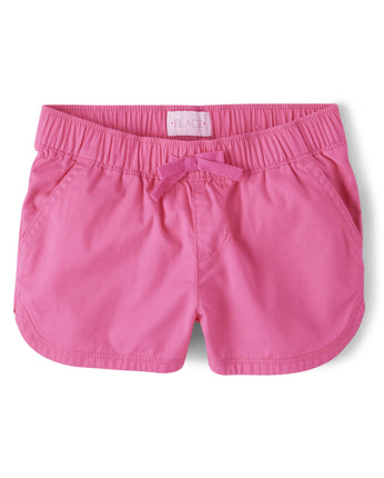 The Children's Place Girls' Solid Pull on Shorts, 