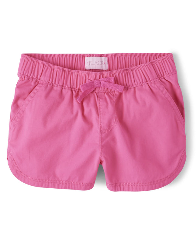 The Children's Place Girls' Solid Pull on Shorts, 
