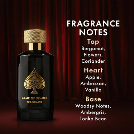Jo Milano Game Of Spades Wildcard for Unisex Parfum Spray, 3.4 Ounce