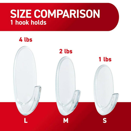 Command CL091-7NA Clear Medium, 7 Hooks