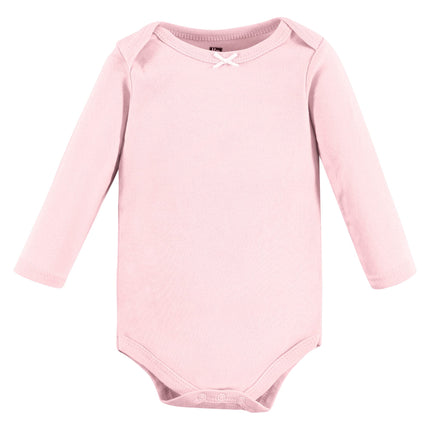 Hudson Baby unisex-baby Cotton Long-sleeve Bodysuits, Blue Toile, 9-12 Months