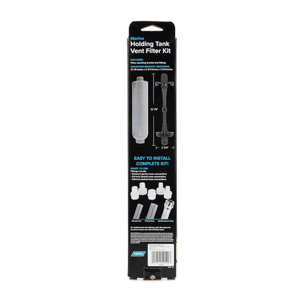 Camco Marine Holding Tank Vent Filter Kit | Easy Install | Features granular Activated Carbon (GAC) for Maximum Odor Control (50190), Gray