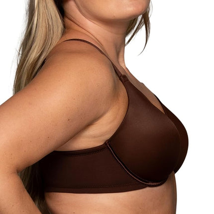 Vanity Fair Women's Full Figure Beauty Back Smoothing Bra, 4 Way Stretch Fabric, Lightly Lined Cups Up to H, Opaque, Underwire-Cappuccino, 40C