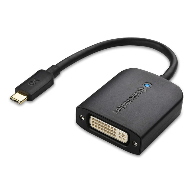 Cable Matters USB C to DVI Adapter (USB-C to DVI Adapter) in Black - Thunderbolt 3 Port Compatible with MacBook Pro, Dell XPS 13, 15, HP Spectre x360, Surface Pro, Yoga 910 and More