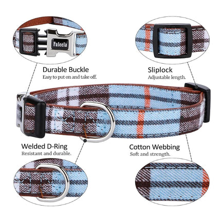 Faleela Soft &Comfy Bowtie Dog Collar,Detachable and Adjustable Bow Tie Collar,for Small Medium Large Pet (L, Blue)