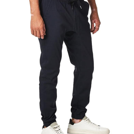 WT02 Men's Twill Jogger Pants, Navy-a, Small