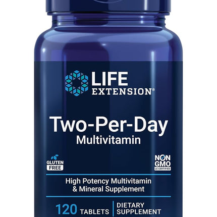 Life Extension Two Per Day (High Potency Multi-vitamin & Mineral Supplement), 120 Tablets