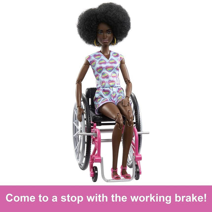 Barbie Doll with Wheelchair and Ramp, Kids Toys, Fashionistas