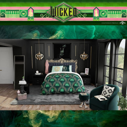 Franco Comforter and Sheet Set, Microfiber, Wicked-Welcome to Oz, 5 Piece Twin Size