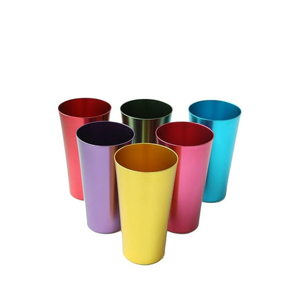Trademark Innovations Retro Aluminum Tumblers - 6 Cups - 14oz (Assorted Colors)
