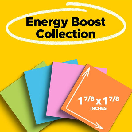 Post-it Notes Super Sticky Pads in Energy Boost Collection Colors, Note Ruled, 4" x 6", 45 Sheets/Pad, 24 Pads/Pack