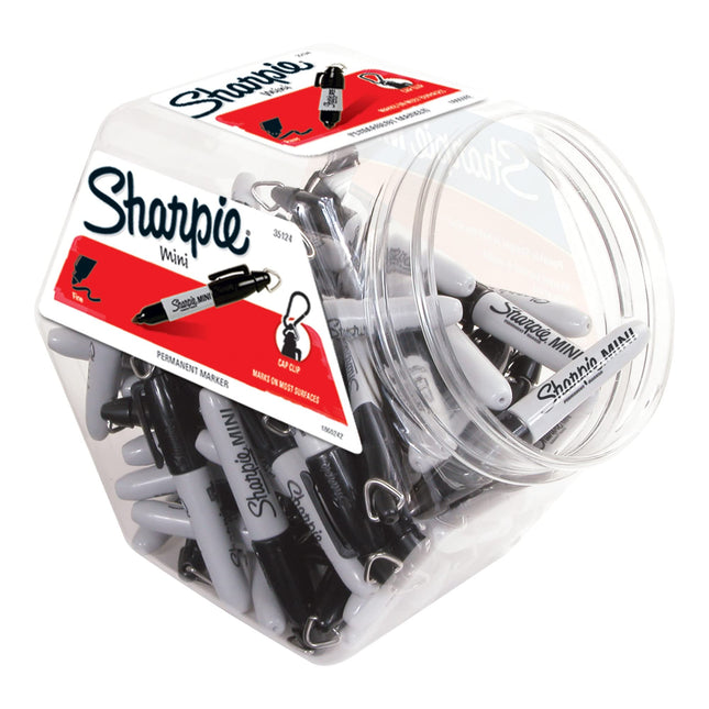Sharpie Permanent Markers, Fine Point, Black, 72-P