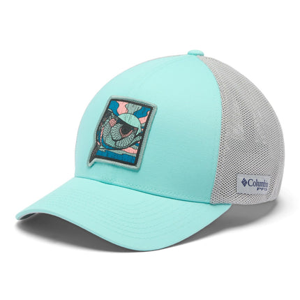 Columbia PFG Patch Mesh Ball Cap, Gulf Stream/Cool