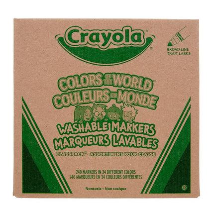 Crayola Colors of The World, Bulk Skin Tone Markers, 240 Washable Broadline Markers