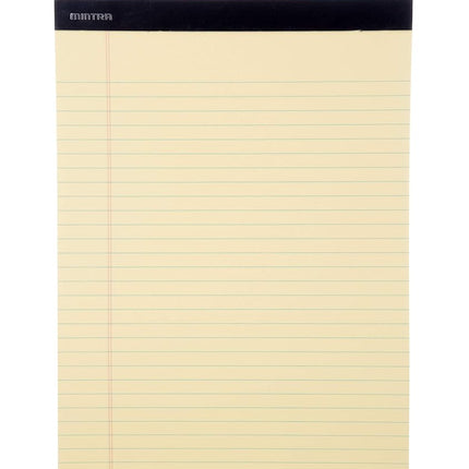 Mintra Office Legal Pads - ((Basic Canary 6pk, 8.5in x 11in, Wide Ruled)) - 50 Sheets per Notepad, Micro Perforated Writing Pad, Notebook Paper for School, College, Office, Business
