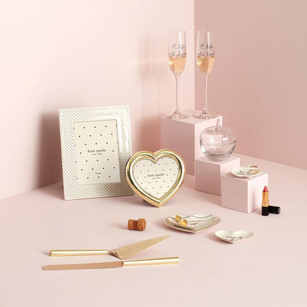 Kate Spade Ks Gold Heart Frame, 1.00, Metallic