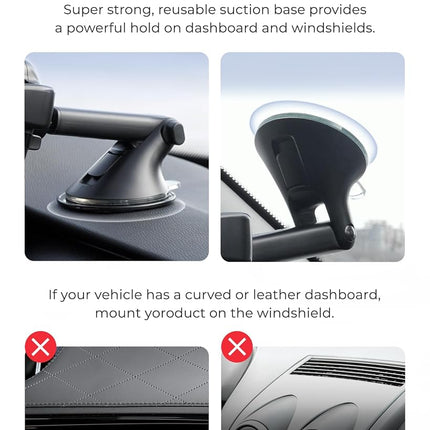 iOttie Easy One Touch 6 Universal Car Mount Dashboard & Windshield Suction Cup Phone Holder for iPhone Samsung, Google, All Smartphones