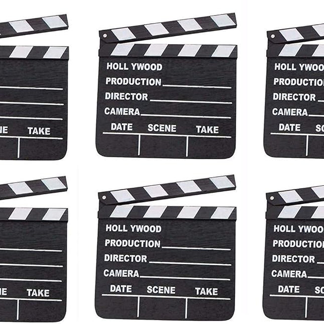 Rhode Island Novelty 7 Inch x 8 Inch Hollywood Movie Clapboard, Six Per Order