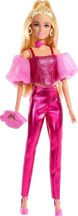 Barbie Deluxe Style Doll #5 in Metallic Pink Outfi