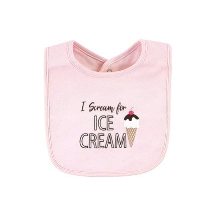 Hudson Baby Unisex Baby Cotton Bib and Sock Set, Ice Cream, One Size