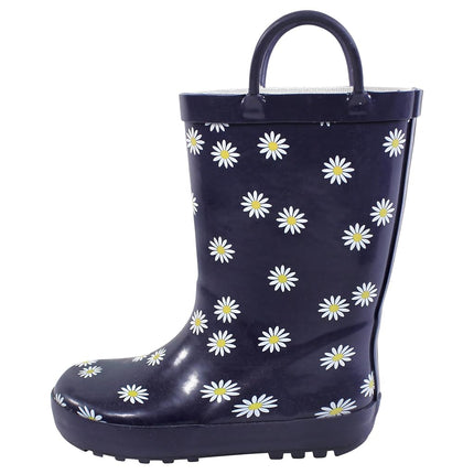 Hudson Baby Unisex Baby Rain Boots, Navy Ditsy Dai