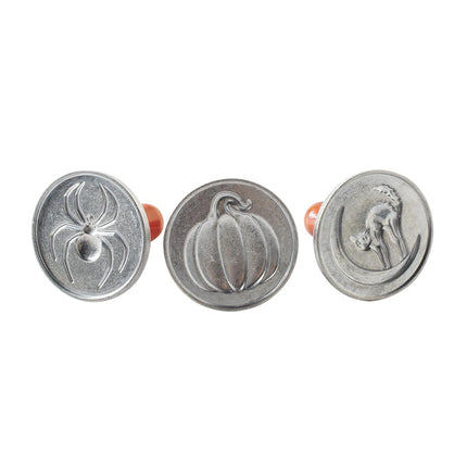 Nordic Ware Halloween Cookie Stamps (Set of 3), Sturdy Cast Aluminium Cookie Stamp Set, Cookie Press Set Made in The USA, Sturdy and Durable Biscuit Maker Press Set, 01260