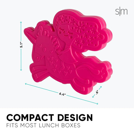 Simple Modern Character Shaped Ice Pack for Lunch Box | Slim, Reusable, Freezer Safe Icepack for Kids Bento Box, Lunch Bags, or Lunchbox | 4 Pack | Unicorn