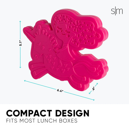 Simple Modern Character Shaped Ice Pack for Lunch Box | Slim, Reusable, Freezer Safe Icepack for Kids Bento Box, Lunch Bags, or Lunchbox | 4 Pack | Unicorn