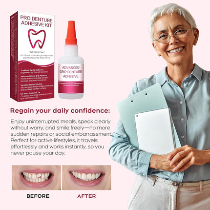 Dental Lab Instant Bonding Dental Glue for Dentures & Lab Tools - Fast-Setting in 15-60 Sec | Crack Repair & Gap Filling | Long-Lasting Hold (Days to Weeks) – 1oz